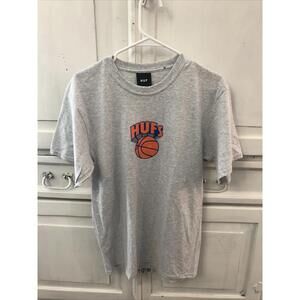 Huf Eastern Ash T Shirt Gray With New York Knicks Color Theme Size Medium New